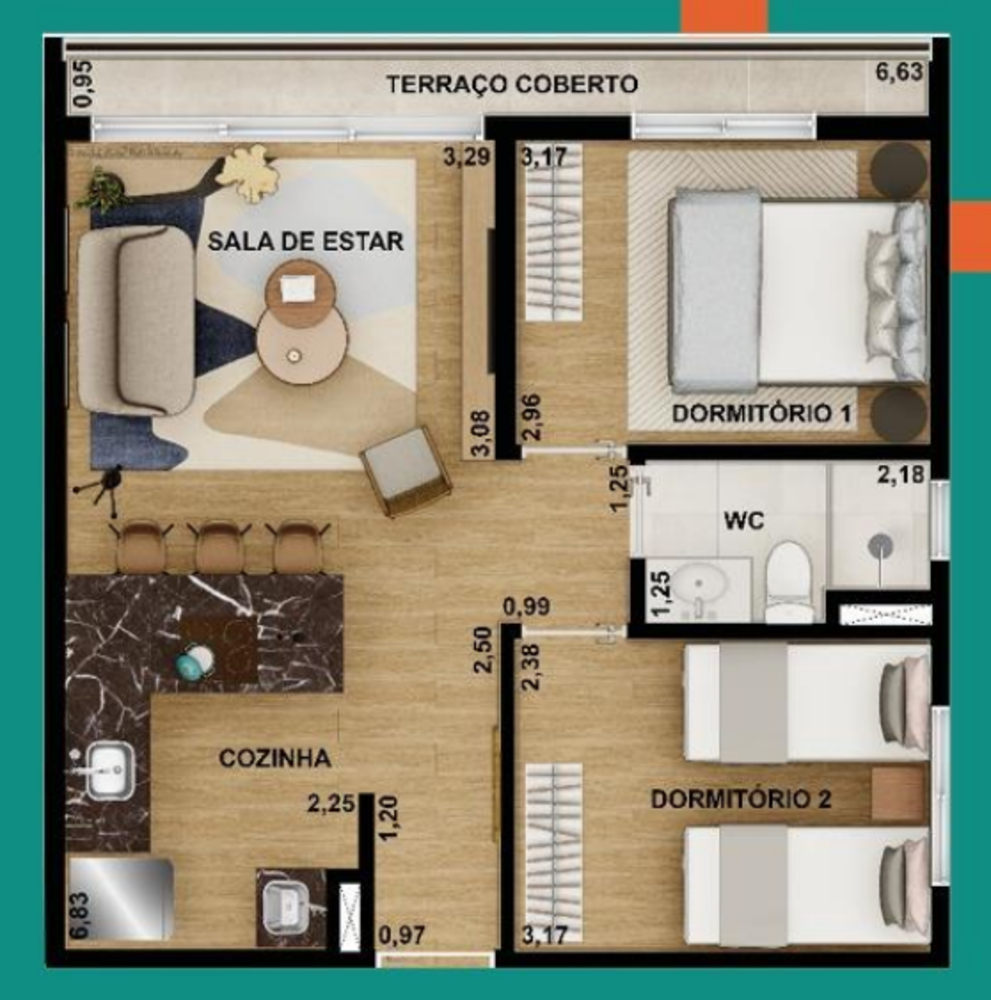 Apartamento, 1 quarto, 34 m² - Foto 4