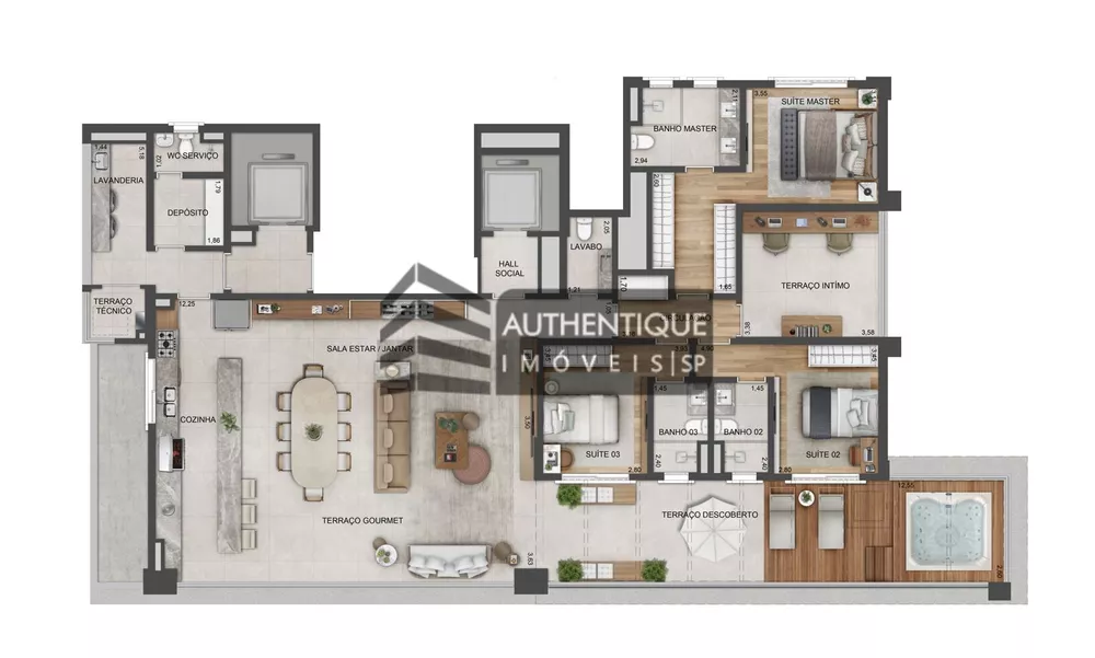 Apartamento à venda com 3 quartos, 234m² - Foto 14