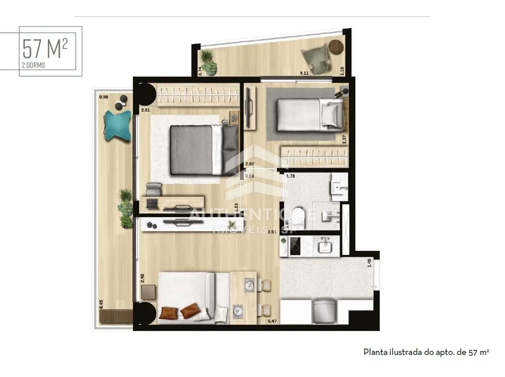 Apartamento, 1 quarto, 52 m² - Foto 16