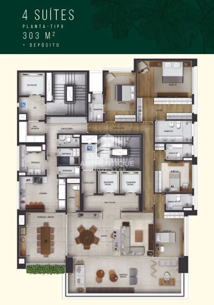 Apartamento, 4 quartos, 303 m² - Foto 8