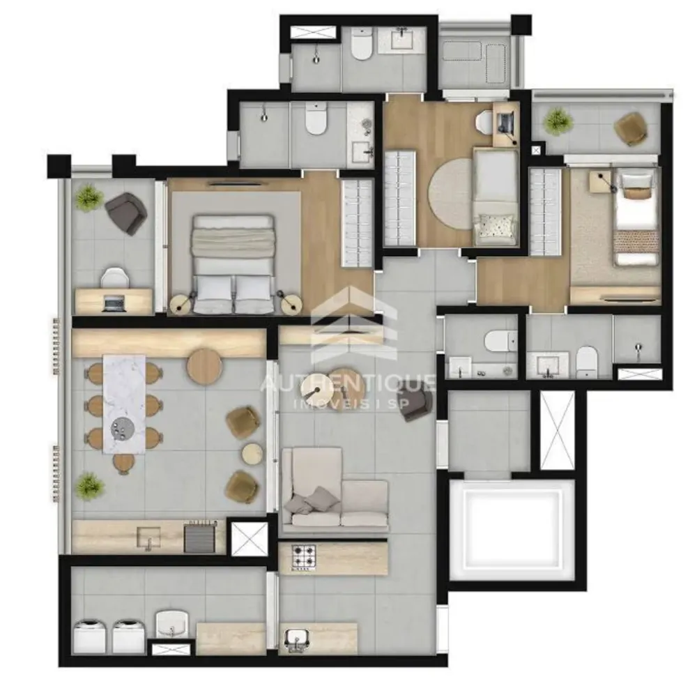 Apartamento, 1 quarto, 24 m² - Foto 2