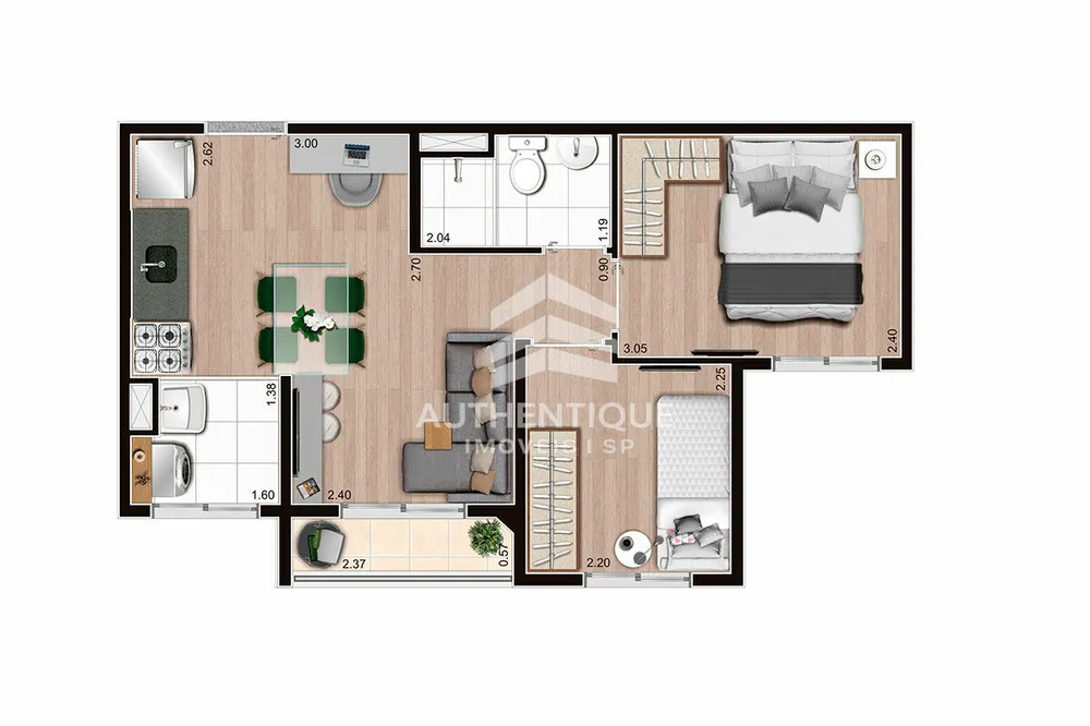 Apartamento, 2 quartos, 45 m² - Foto 7