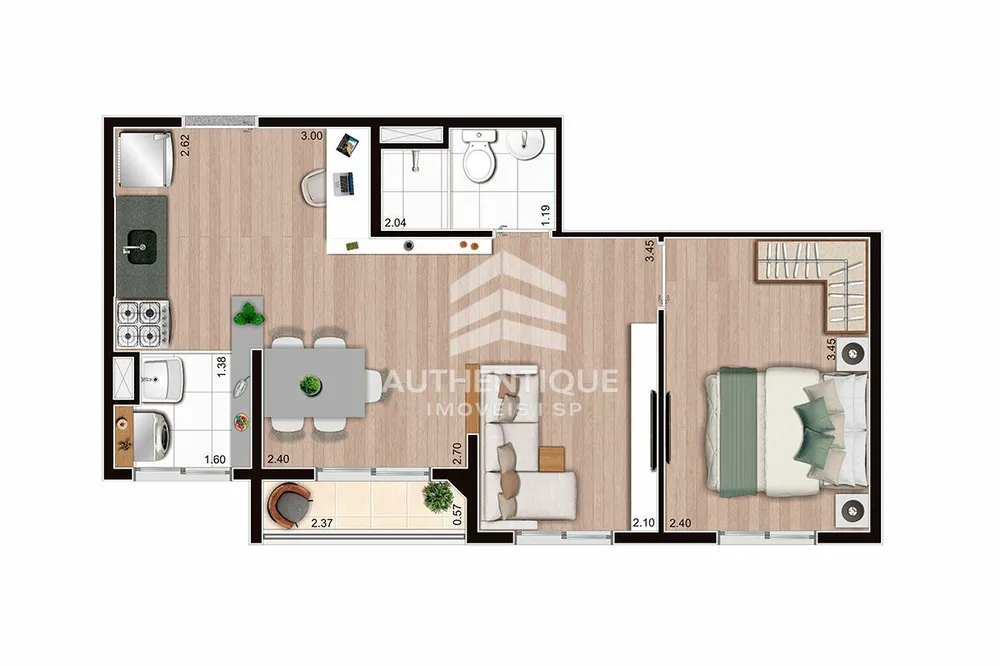 Apartamento, 2 quartos, 45 m² - Foto 9