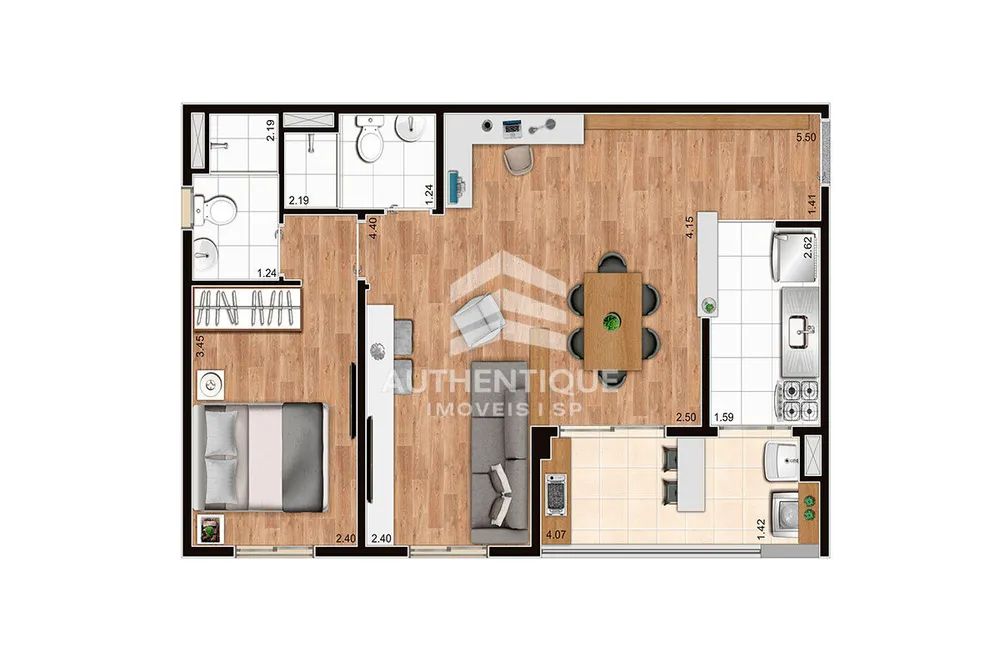 Apartamento, 2 quartos, 45 m² - Foto 11