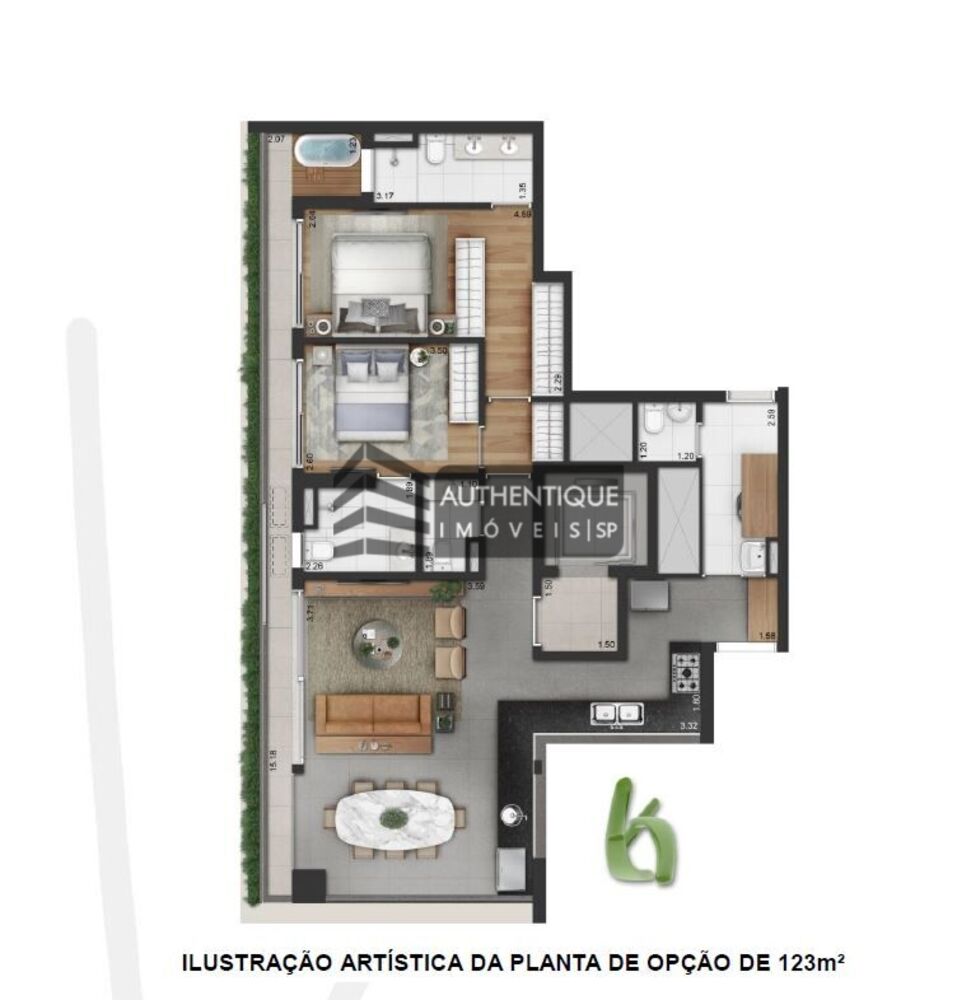 Apartamento, 2 quartos, 124 m² - Foto 4