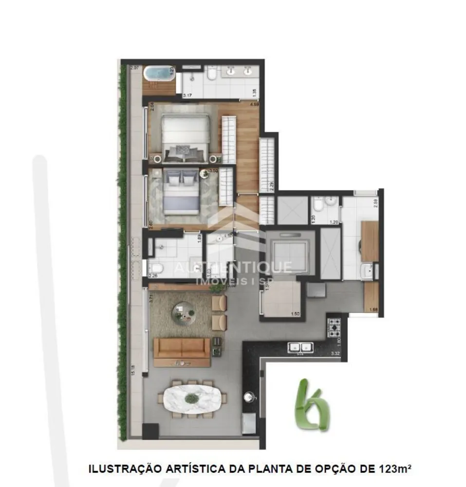 Apartamento, 2 quartos, 124 m² - Foto 16