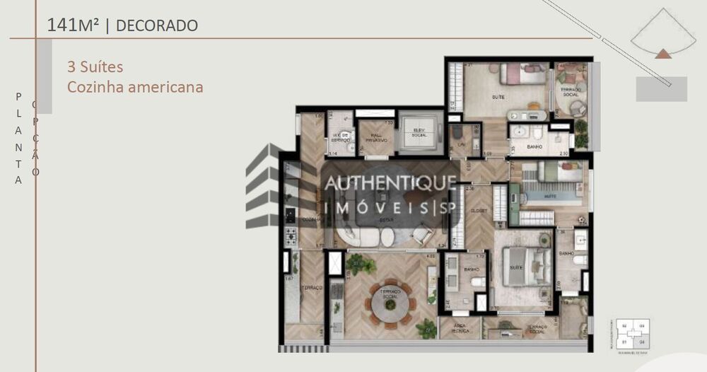 Cobertura, 4 quartos, 239 m² - Foto 2