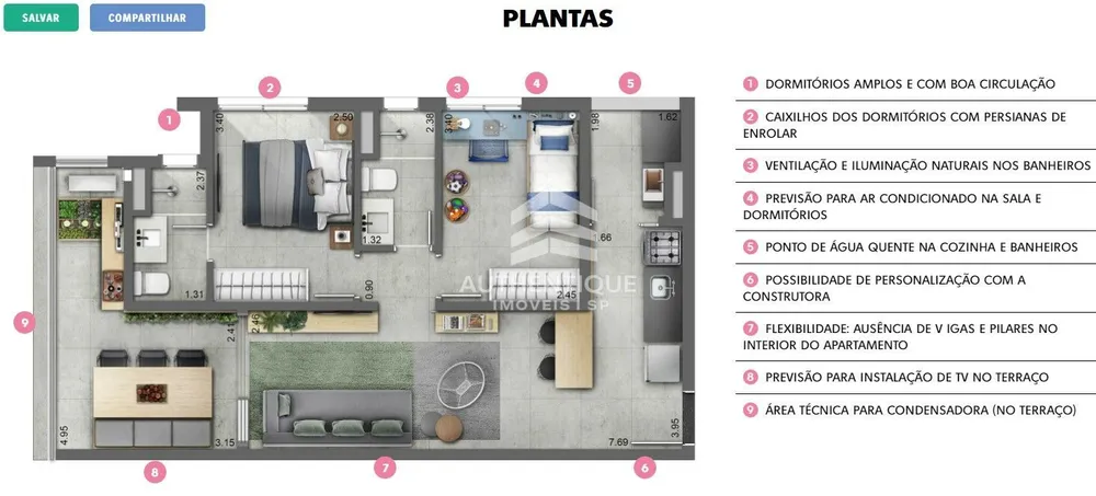 Apartamento, 2 quartos, 69 m² - Foto 9