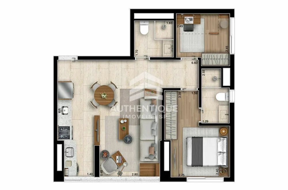Apartamento, 2 quartos, 78 m² - Foto 3