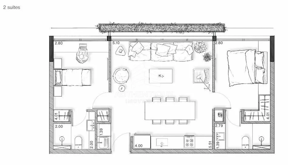Apartamento, 2 quartos, 66 m² - Foto 2