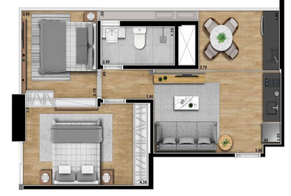 Cobertura, 2 quartos, 328 m² - Foto 3