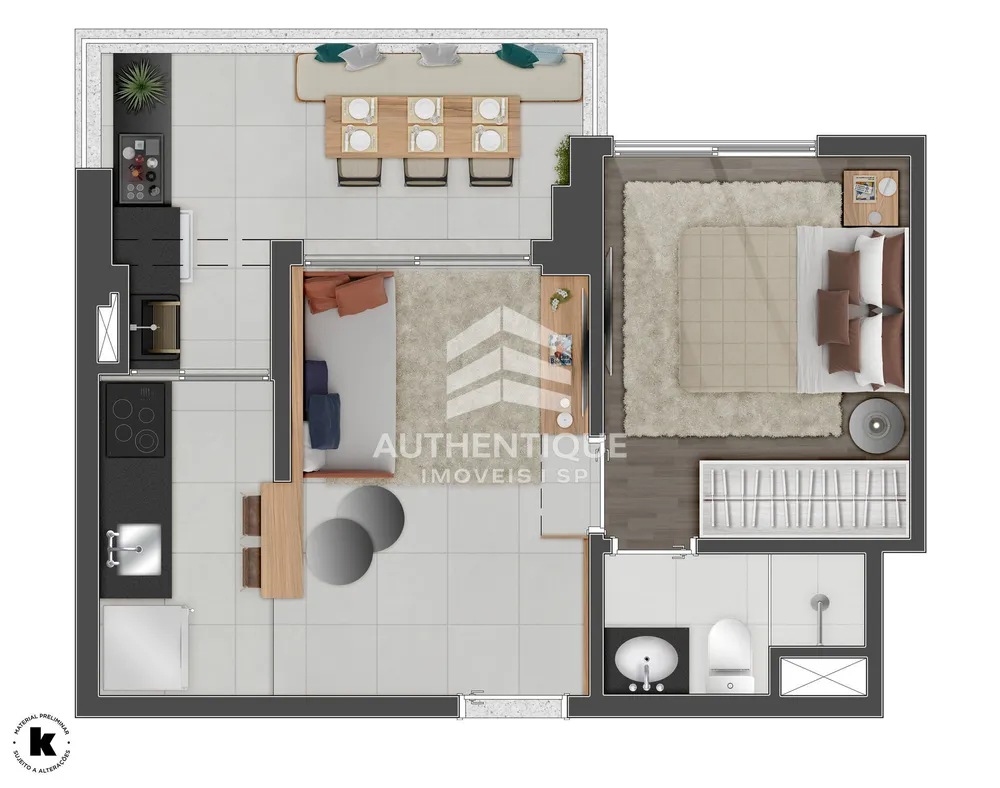 Apartamento, 1 quarto, 37 m² - Foto 6