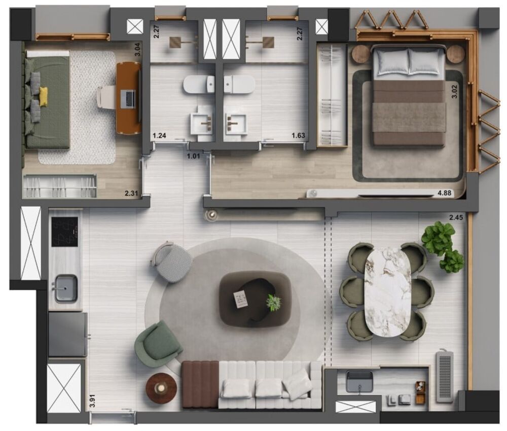 Apartamento, 2 quartos, 70 m² - Foto 8