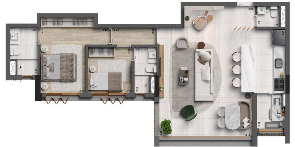 Apartamento, 2 quartos, 70 m² - Foto 7