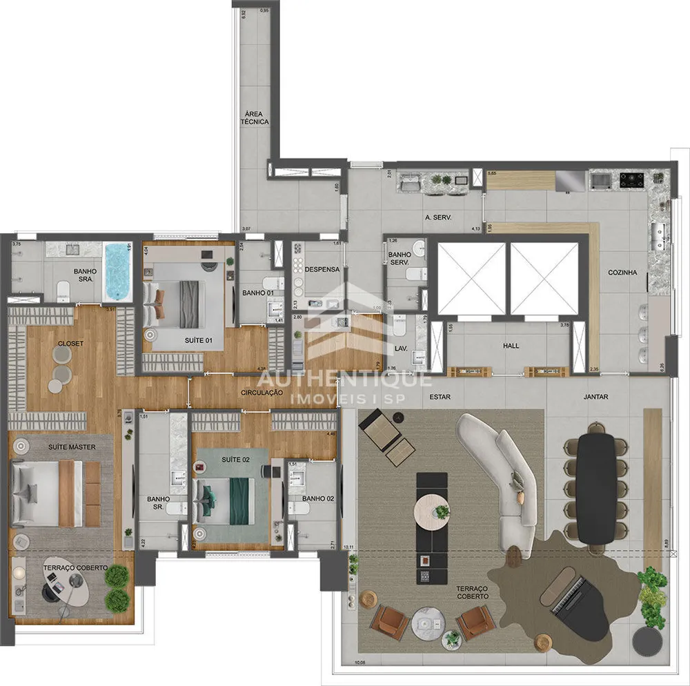 Apartamento, 3 quartos, 215 m² - Foto 4