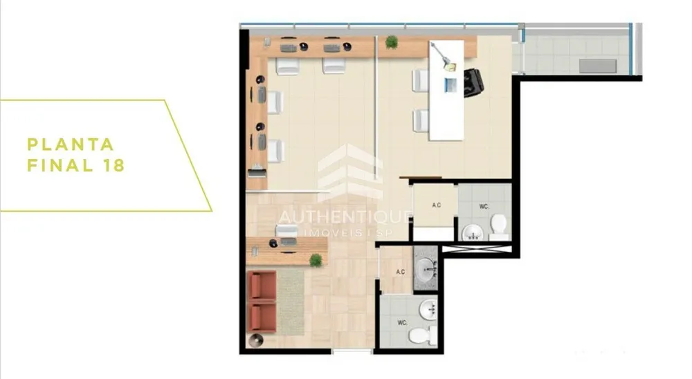 Sala-Conjunto, 42 m² - Foto 23