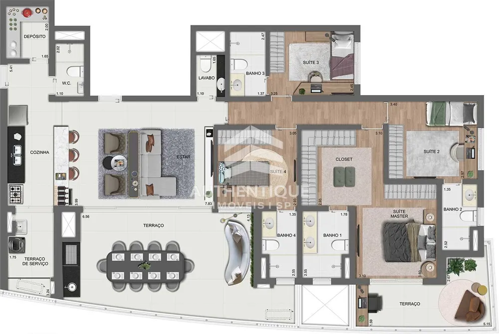 Apartamento, 4 quartos, 157 m² - Foto 3