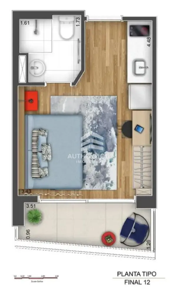 Apartamento, 1 quarto, 22 m² - Foto 11