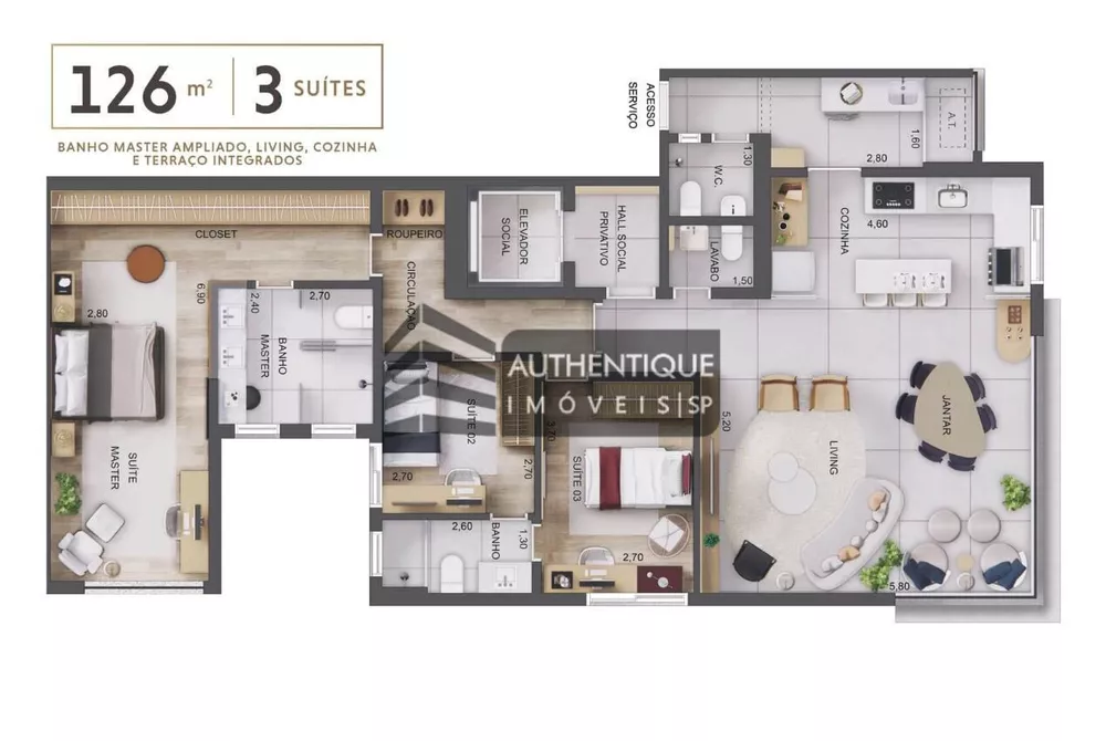 Apartamento à venda com 3 quartos, 96m² - Foto 14