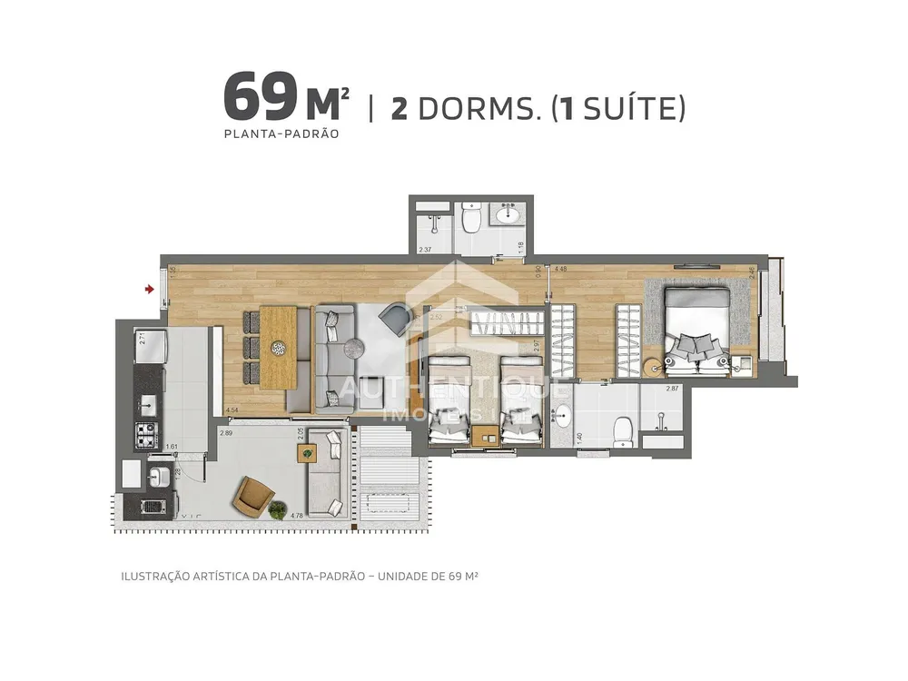 Apartamento, 2 quartos, 69 m² - Foto 41