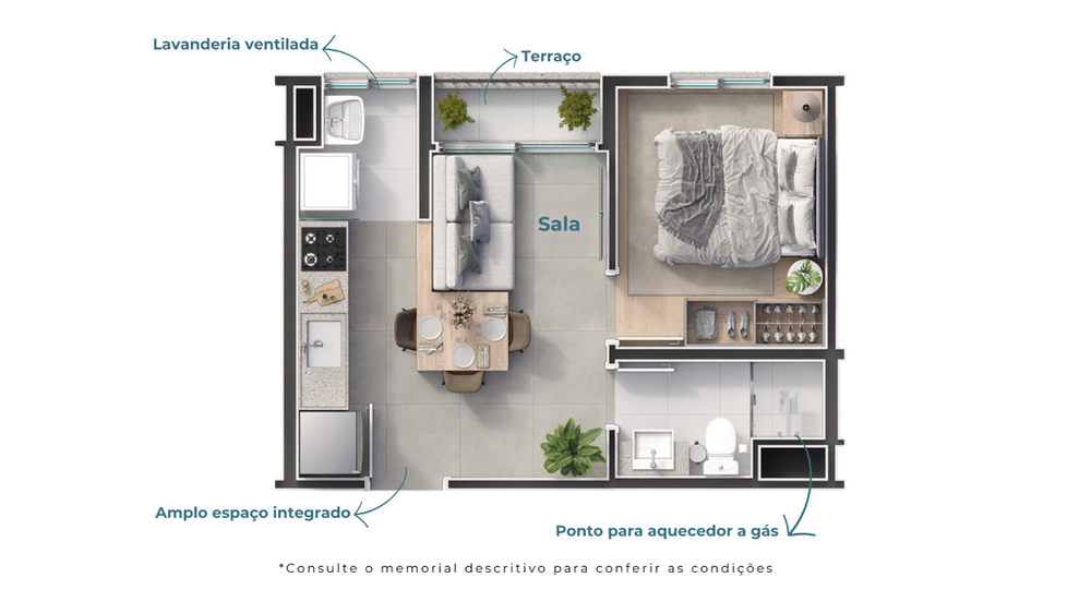 Apartamento à venda com 1 quarto, 41m² - Foto 10