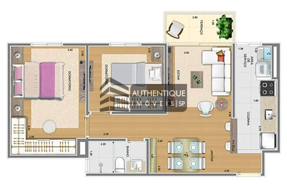 Apartamento, 2 quartos, 55 m² - Foto 12
