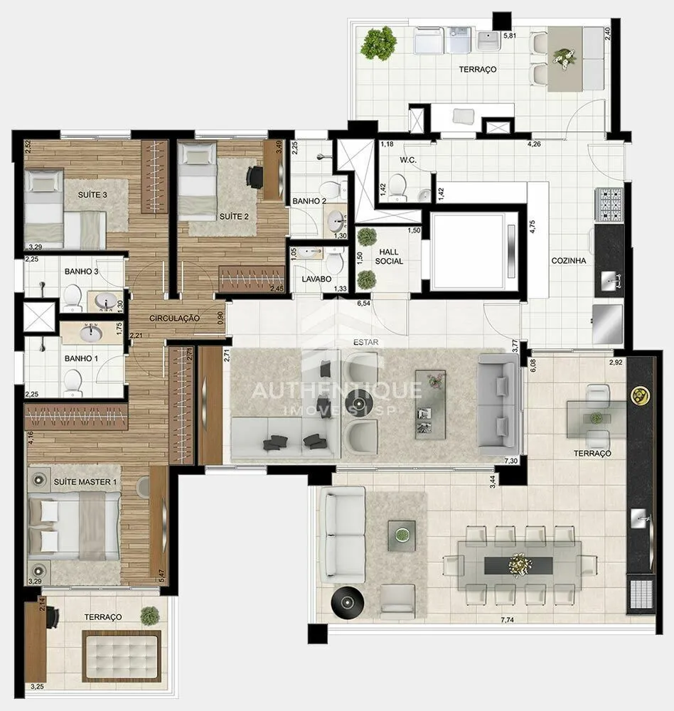 Apartamento, 2 quartos, 172 m² - Foto 2
