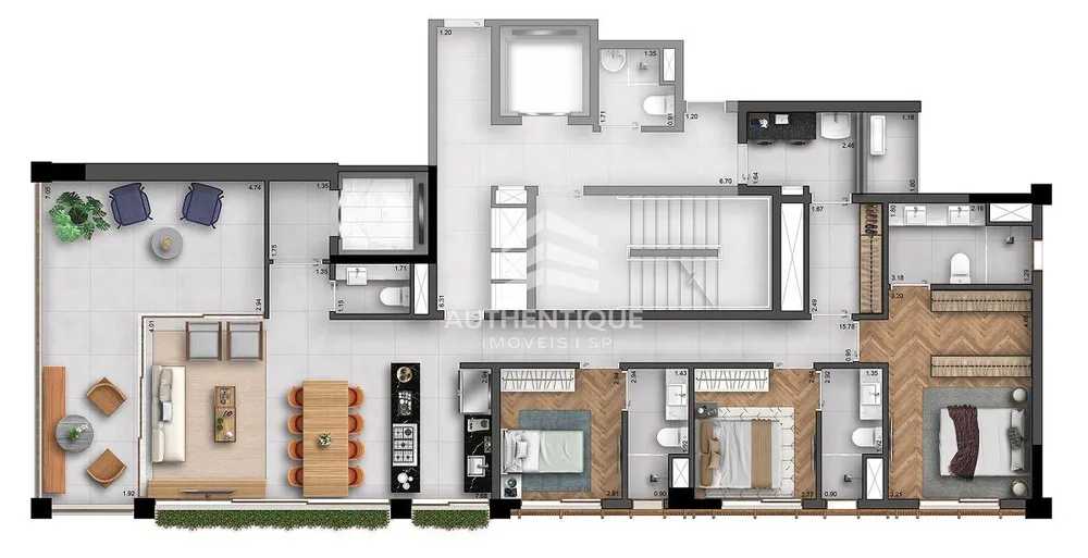 Cobertura, 3 quartos, 188 m² - Foto 3