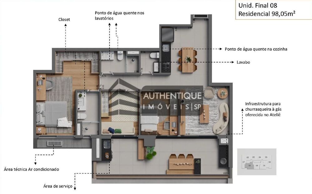 Apartamento à venda com 2 quartos, 79m² - Foto 24
