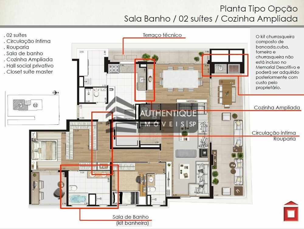 Apartamento, 2 quartos, 174 m² - Foto 33