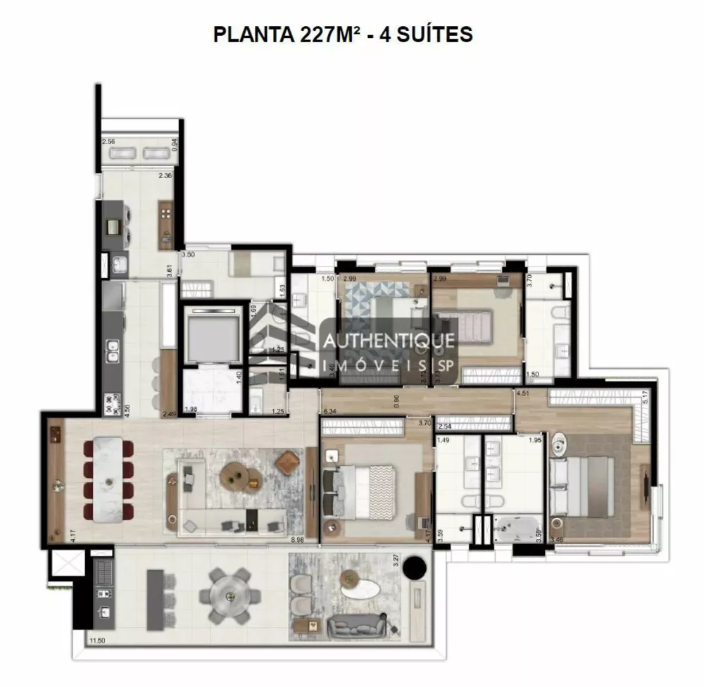 Apartamento, 4 quartos, 227 m² - Foto 9
