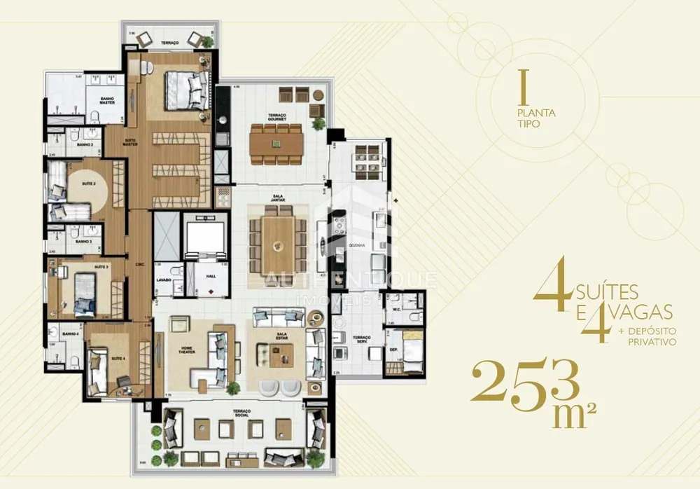 Apartamento, 4 quartos, 253 m² - Foto 2