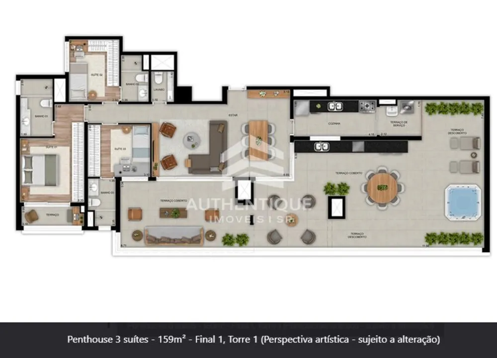 Cobertura, 3 quartos, 197 m² - Foto 5