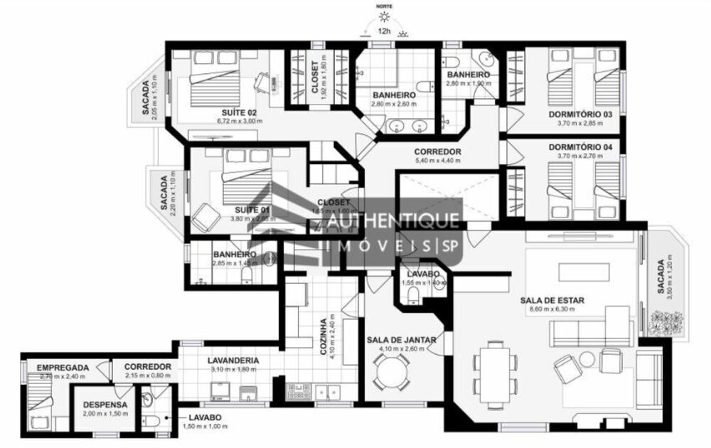 Apartamento, 4 quartos, 196 m² - Foto 29
