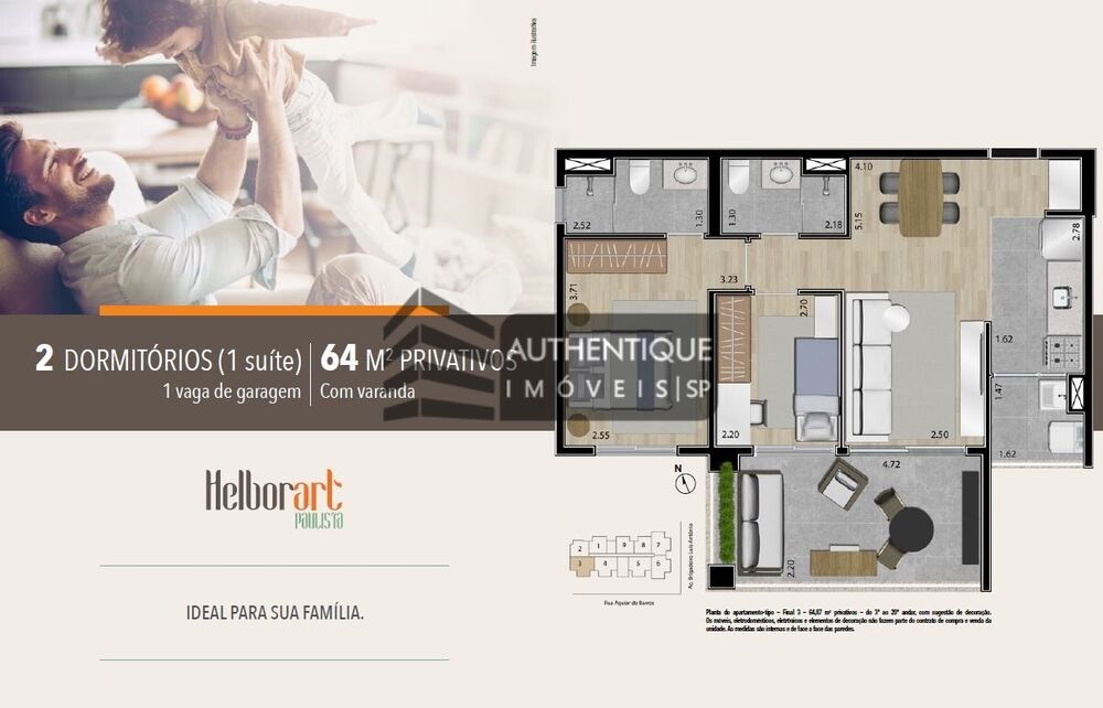 Apartamento, 1 quarto, 45 m² - Foto 3