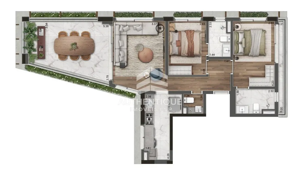 Apartamento, 2 quartos, 101 m² - Foto 11