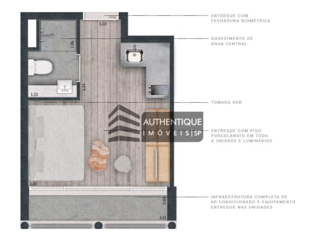 Apartamento, 1 quarto, 33 m² - Foto 4