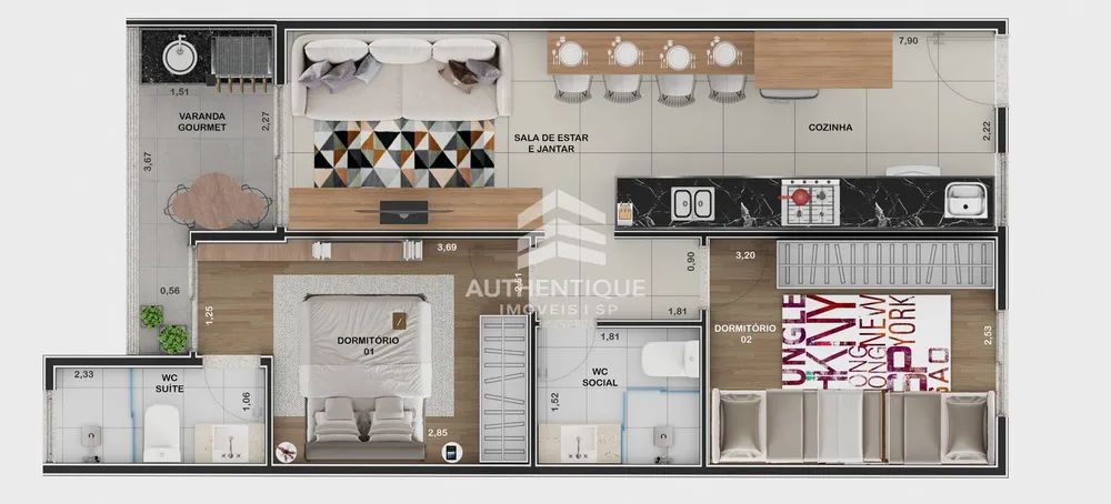 Apartamento, 2 quartos, 51 m² - Foto 19