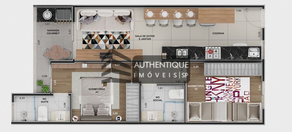 Apartamento, 2 quartos, 51 m² - Foto 8