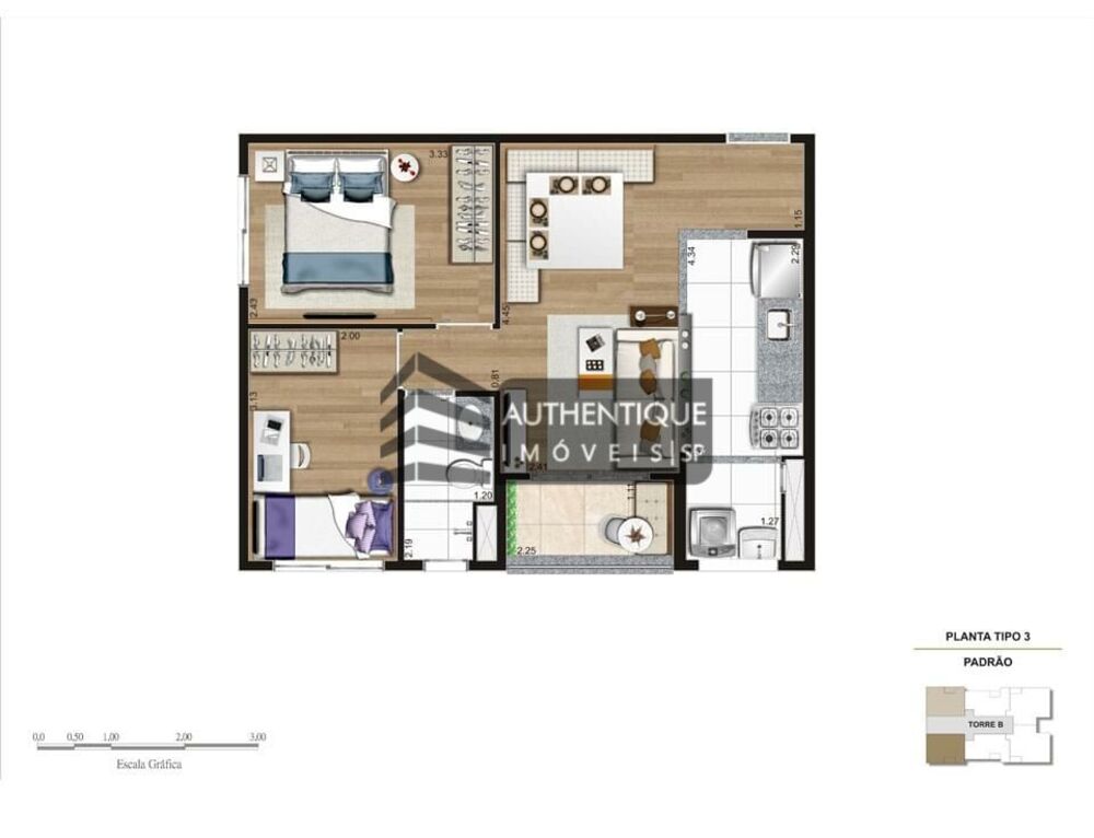 Apartamento, 2 quartos, 44 m² - Foto 15