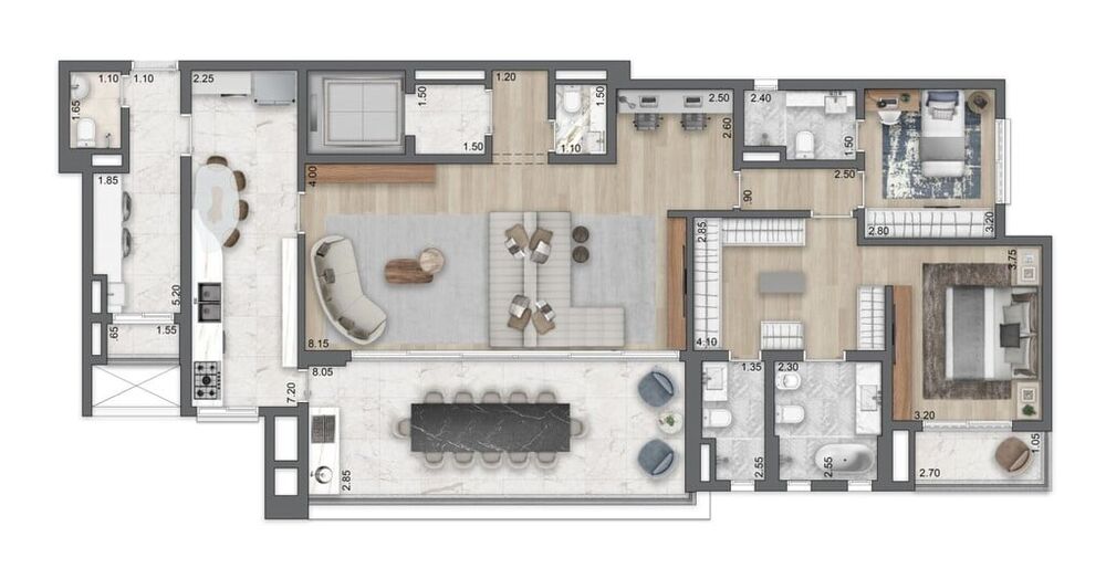 Apartamento à venda com 4 quartos, 213m² - Foto 3
