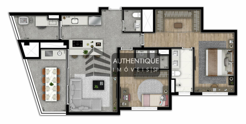 Apartamento, 2 quartos, 79 m² - Foto 3