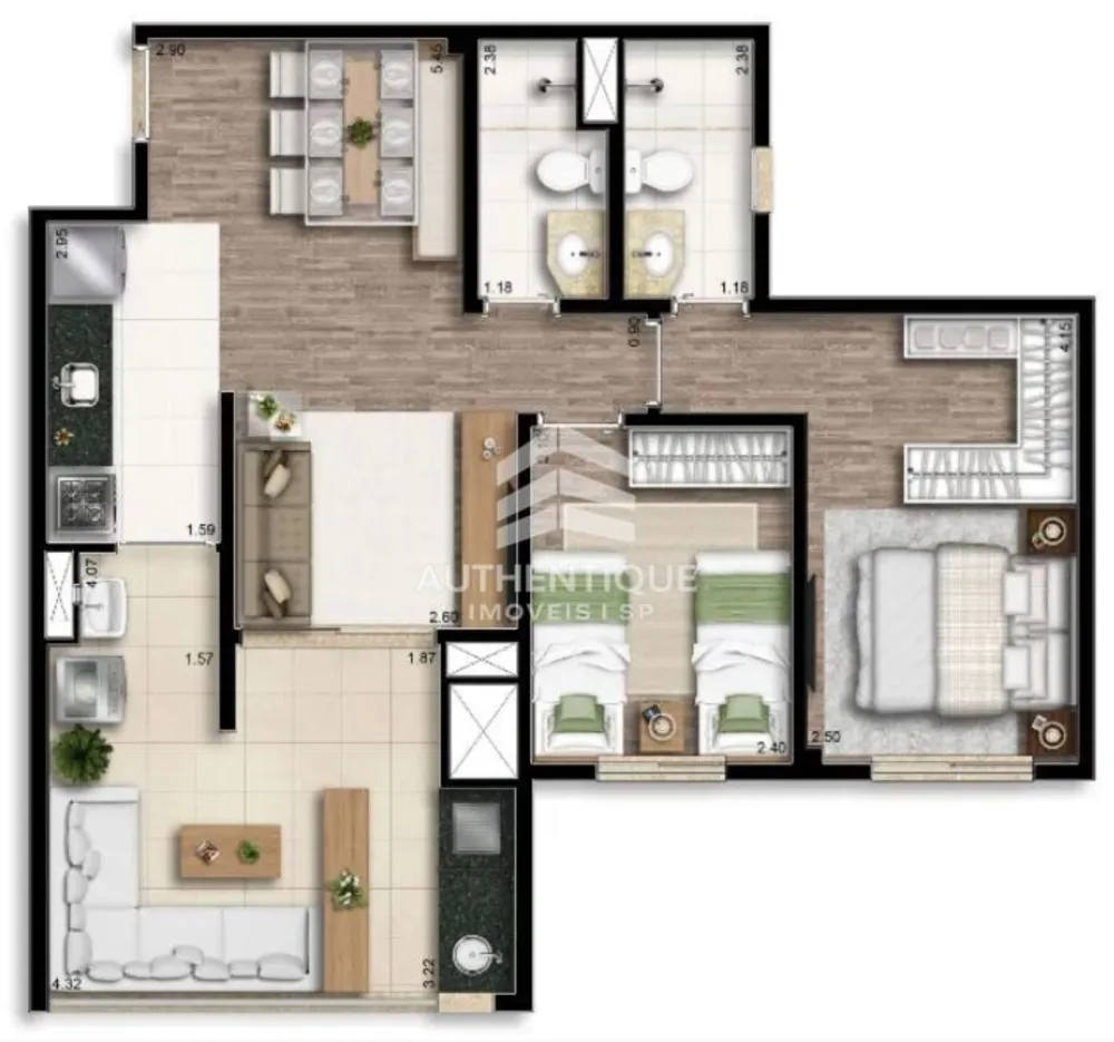 Apartamento, 2 quartos, 68 m² - Foto 6