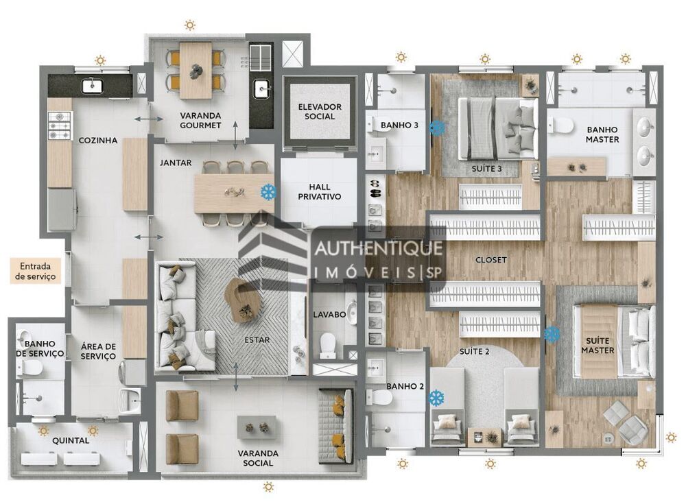 Apartamento, 3 quartos, 157 m² - Foto 4