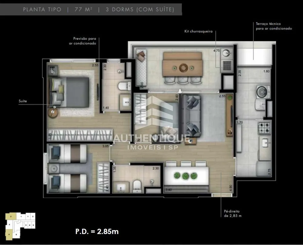 Apartamento, 2 quartos, 77 m² - Foto 20