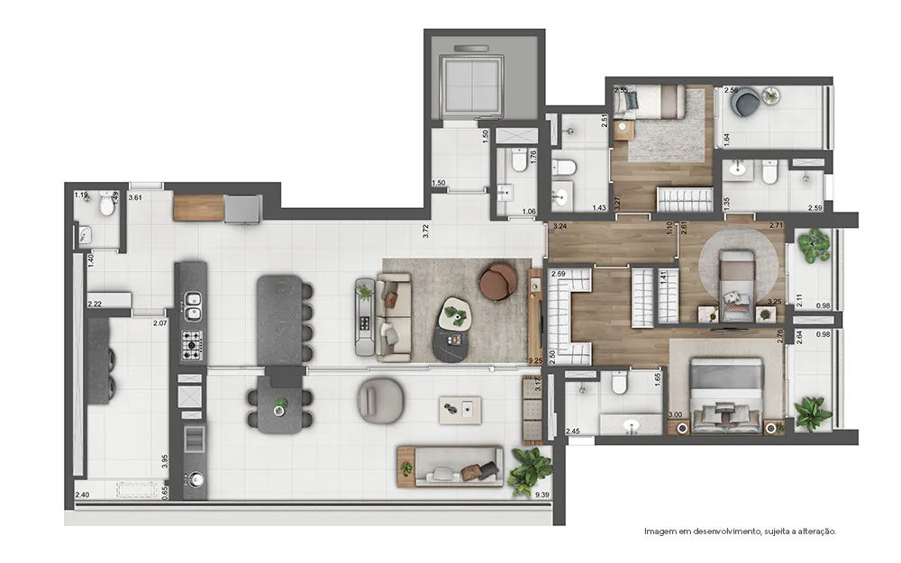 Apartamento, 4 quartos, 202 m² - Foto 9