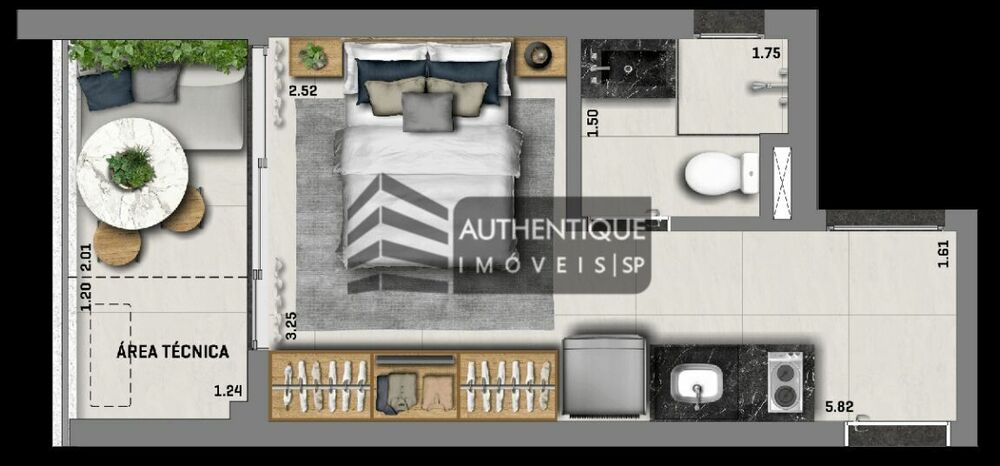 Apartamento, 1 quarto, 26 m² - Foto 1