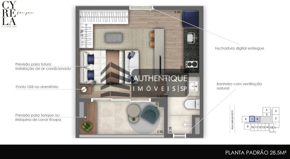 Apartamento, 1 quarto, 46 m² - Foto 10