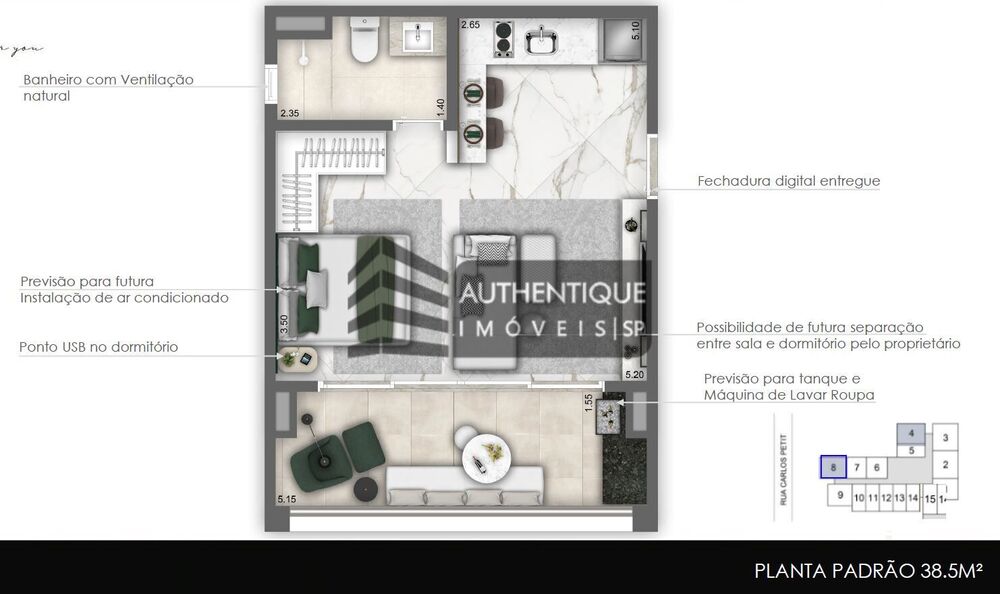 Apartamento, 1 quarto, 46 m² - Foto 33