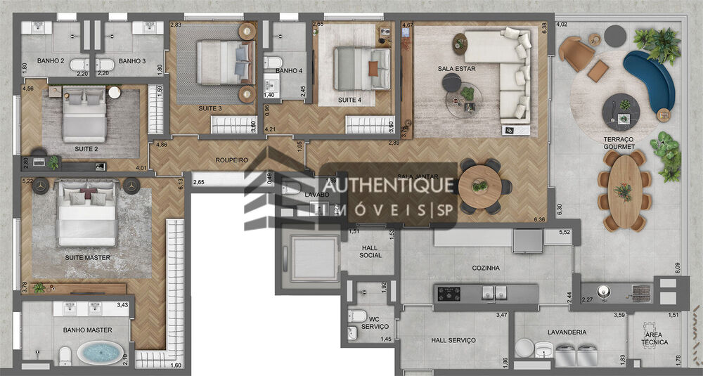 Apartamento, 3 quartos, 182 m² - Foto 6